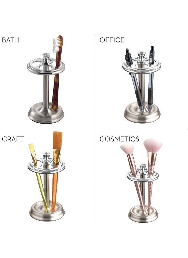 InterDesign - iDesign Steel Toothbrush Holder Stand The York Collection – Four Divided Compartments - Image 1