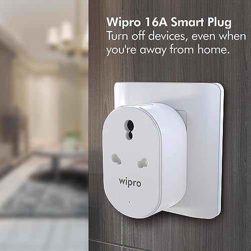 Wipro 16A Wi-Fi Smart Plug with Energy Monitoring- Suitable for Large Appliances like Geysers, Microwave Ovens, Air Conditioners (Compatible with Alexa and Google Assistant)- White (Pack of 2) - Image 4