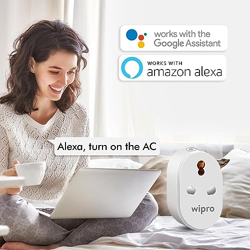 Wipro 16A Wi-Fi Smart Plug with Energy Monitoring- Suitable for Large Appliances like Geysers, Microwave Ovens, Air Conditioners (Compatible with Alexa and Google Assistant)- White (Pack of 2) - Image 5