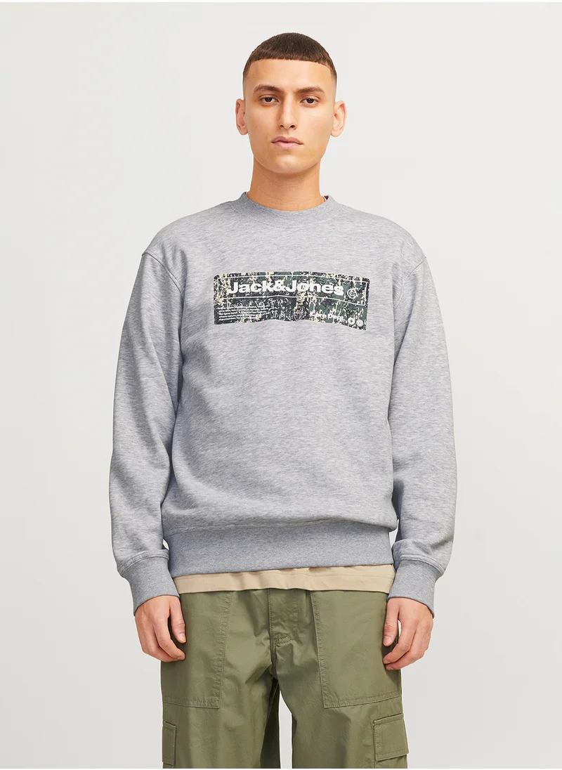 JACK & JONES Graphic Crew Neck Sweatshirt