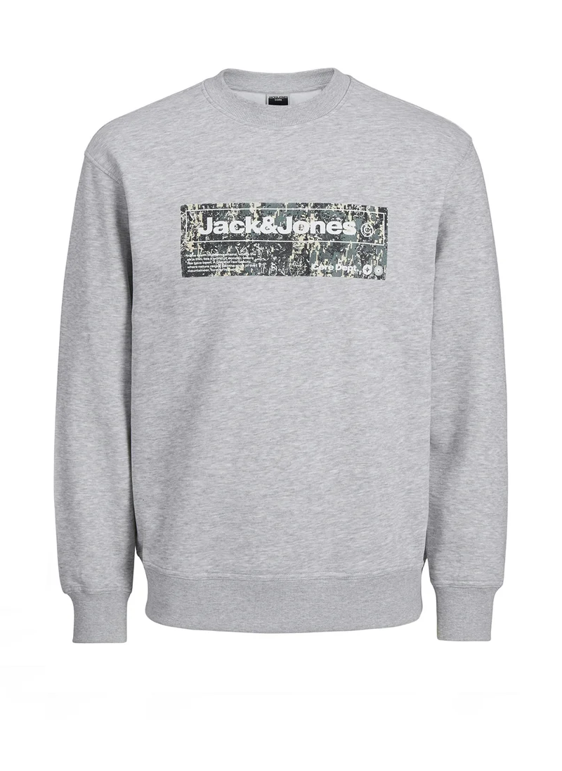 جاك اند جونز Graphic Crew Neck Sweatshirt