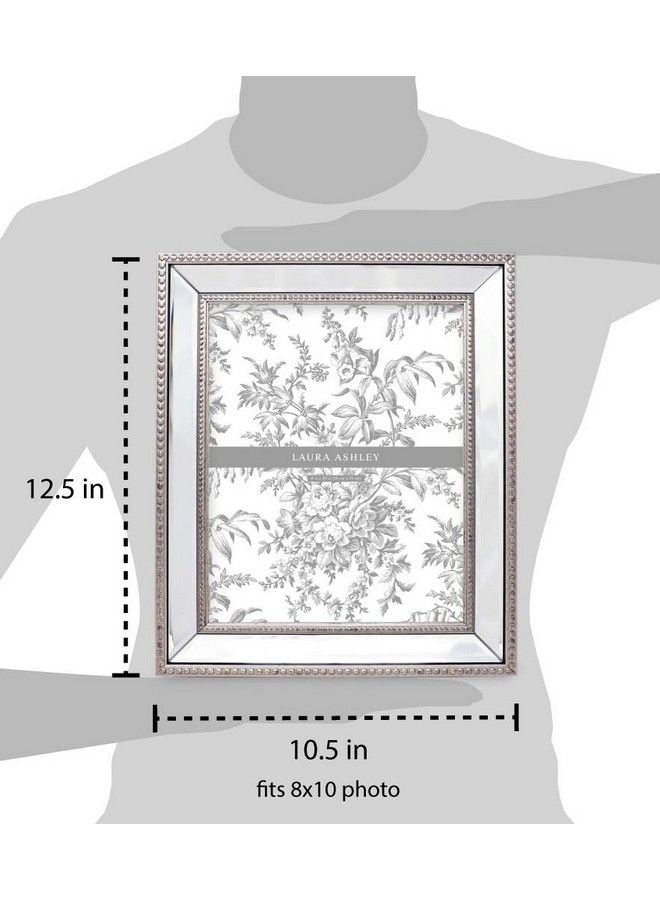LAURA ASHLEY 8X10 Champagne Mirror Bead Picture Frame Classic Mirrored Frame With Beaded Border Wallmountable Made For Tabletop Display Photo Gallery And Wall Art (8X10 Champagne)  - Image 5