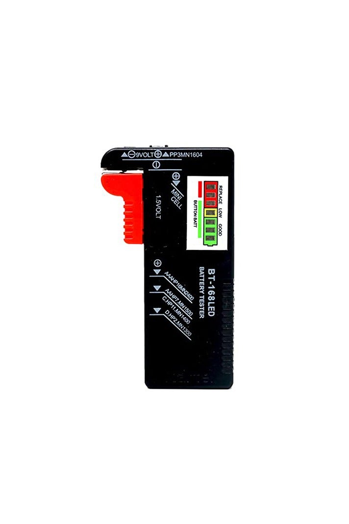 GNAFOTU LED Digital Battery Tester Checker,Multi Size for AA AAA C D 9V 1.5V Button Cell Batteries,Requires No Battery to Operate(black) - Image 1