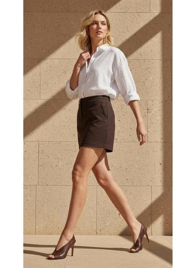 Sherin Brown Mini Skirt