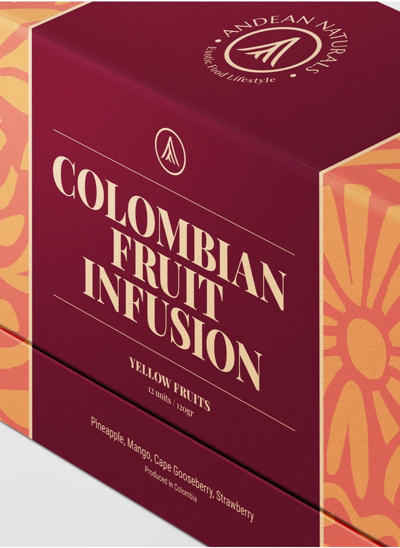 Andean Naturals - Raw Natural Organic Tea - Colombian Fruit Infusion - Yellow Fruits (Pineapple, Mango, Cape Gooseberry, Strawberry)  - Image 3
