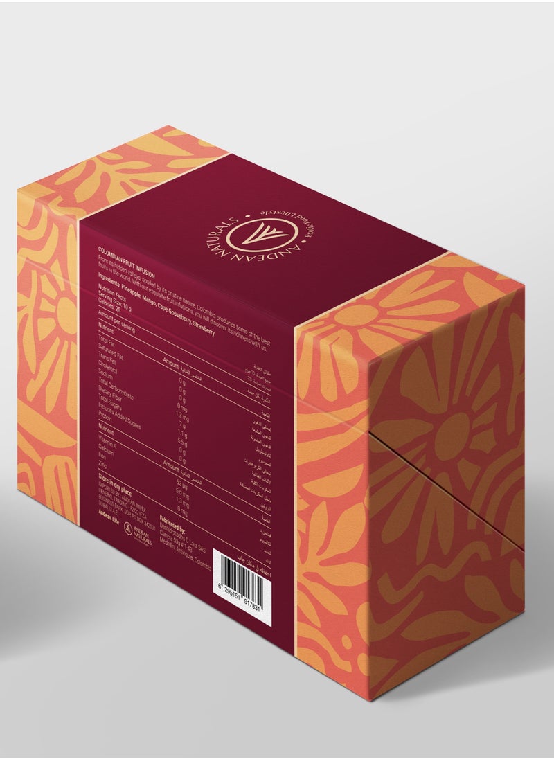 Andean Naturals - Raw Natural Organic Tea - Colombian Fruit Infusion - Yellow Fruits (Pineapple, Mango, Cape Gooseberry, Strawberry)  - Image 4