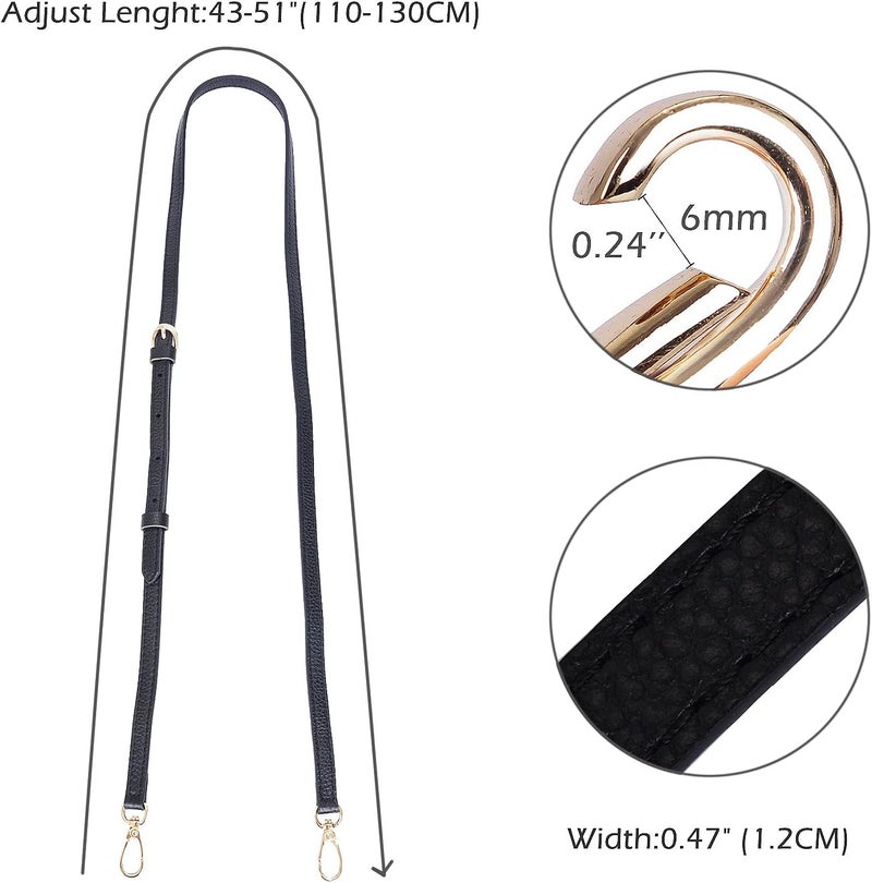 Live Up حزام حقيبة يد من الجلد الطبيعي الكامل بديل لحقيبة الكروس بودي والحقائب اليدوية - Image 2