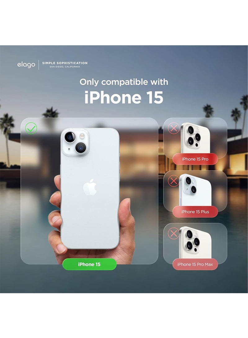 Elago Liquid Silicone for iPhone 15 Case Cover Full Body Protection, Shockproof, Slim, Anti-Scratch Soft Microfiber Lining - Lime Green - Image 2