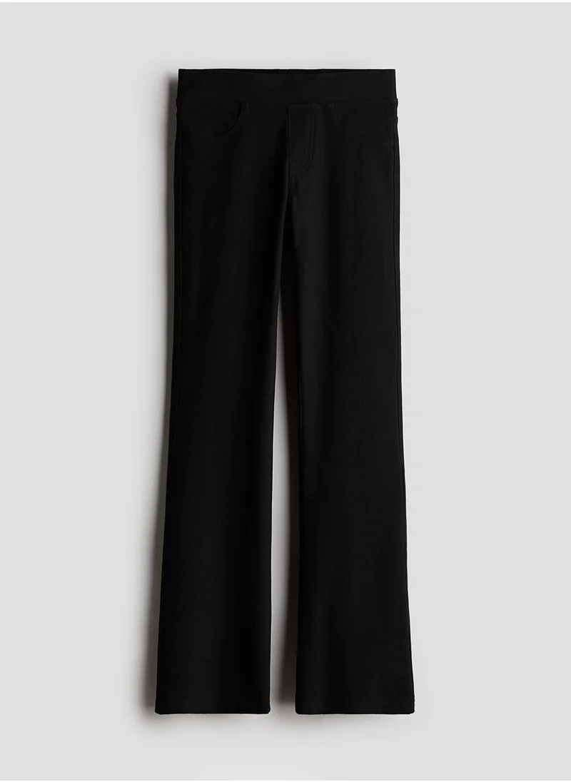 اتش اند ام Flared Jersey Trousers