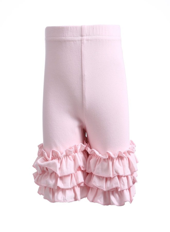 Ashken Baby Toddler Girls Ruffles Shorts Little Girls Cotton Pants 3 Months-6T Pink - Image 2