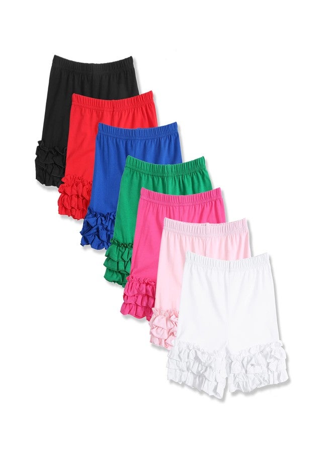 Ashken Baby Toddler Girls Ruffles Shorts Little Girls Cotton Pants 3 Months-6T Pink - Image 5