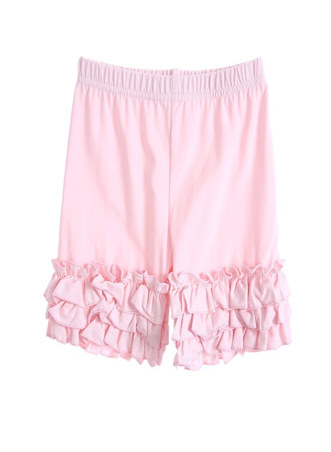 Ashken Baby Toddler Girls Ruffles Shorts Little Girls Cotton Pants 3 Months-6T Pink - Image 3