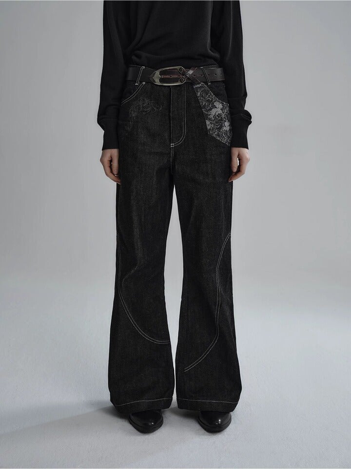 Unisex Classic Denim Jeans Loose Fit Daily Outdoor Wear - Image 1