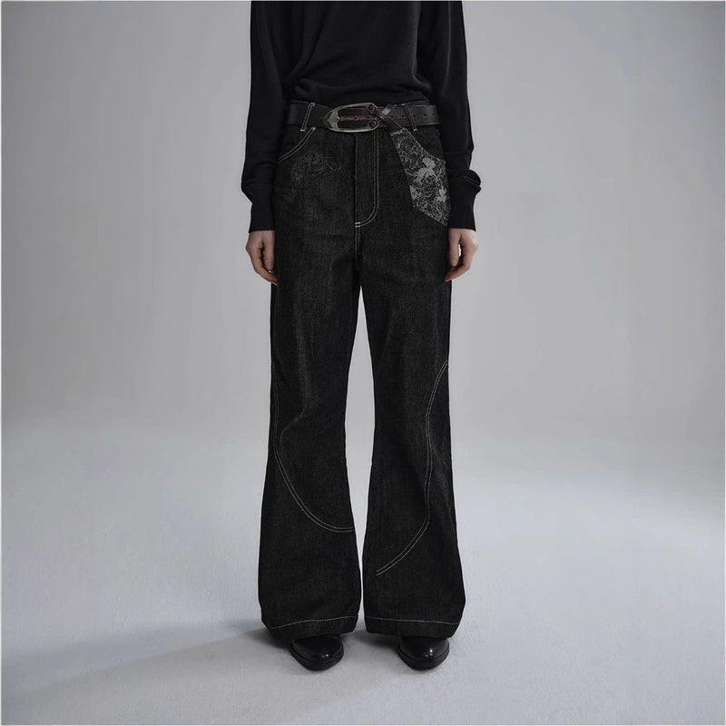 Unisex Classic Denim Jeans Loose Fit Daily Outdoor Wear - Image 3