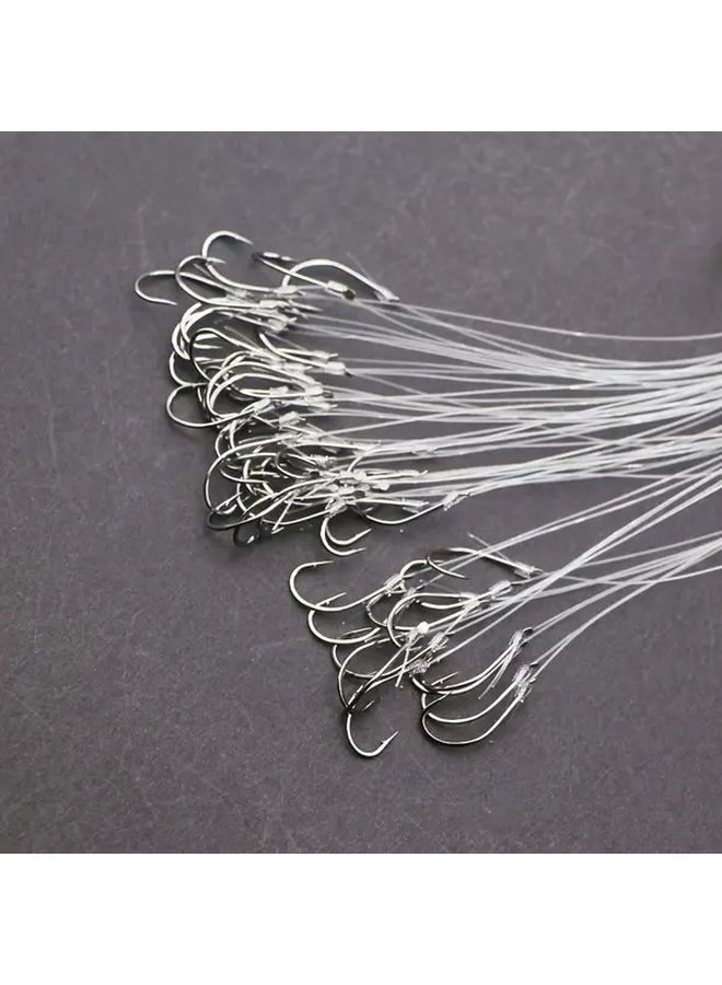 Heavy Duty Pre Tied Ice Fishing Hooks 2 Buckets 12 Sharp Barbed Quick Change Long Shank Saltwater - Image 2