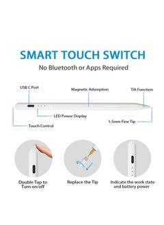 Generic Stylus Pen for Apple iPad ipad with Palm Rejection and Tilt Technology Compatible with Pro 11 12.9 inch Air 3rd 4th 5th Generation Y6 7 8 9 Mini 5 6th Blue  - Image 3
