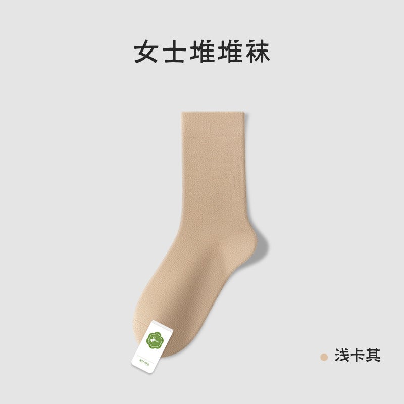 Cotton Lolita Socks Womens Summer Knee-High shallow coffee 