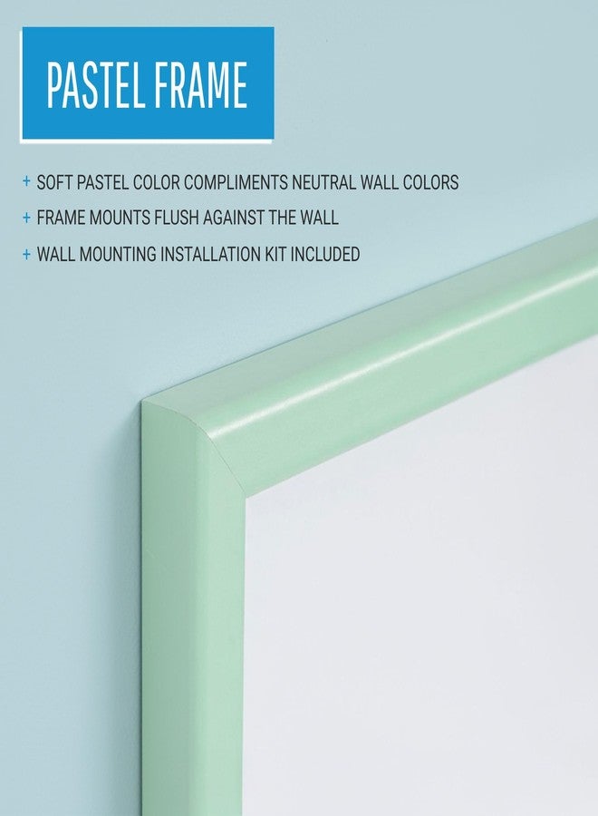 MasterVision Pastel Combo Bulletin and Dry Erase Board, 24" x 18", Green Frame, Decorative Magnetic Whiteboard and Cork Board, Wall Décor for Home, Office, Dorm, or Classroom - Image 4