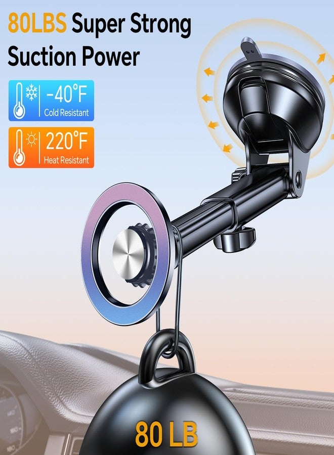 Coolpow for MagSafe Car Mount【Windshield+Vent+Dash】Magnetic Phone Holder for Car Phone Holder Mount Cell Phone Holders for Your Car Accessories Suction Cup Stand for Garmin GPS for iPhone 17 16 15 14 - Image 5