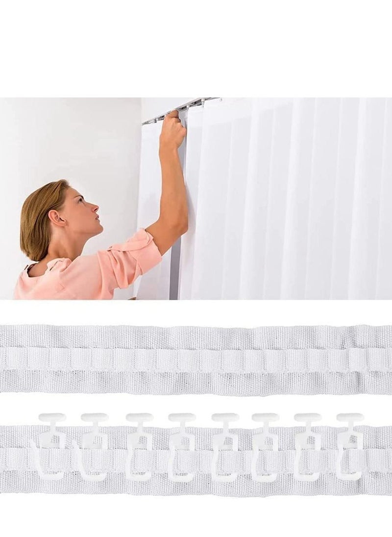 SYOSI - 100 Pcs Curtain Hooks Curtain Rail Track Glider HooksHead Folding Glider Rolling Curtain Clips for Drape Sliding Curtain Hanging Rings Door Curtain for 11mm Curtain Rails - Image 1