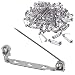 STARVAST 100 Pcs Silver Tone Pin Backs Clasp Brooch Safety Pins 1 Inch Bar Pins Findings with 3 Holes for Badge Insignia Citation Bars Making Corsage Name Tags Toy Pins and Jewelry Making - Image 2
