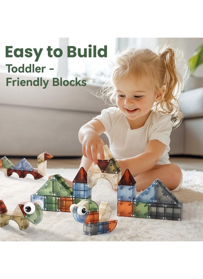 iPlay, iLearn iPlay, iLearn Kids Magnetic Blocks, 62 PCS Magnet Stacking Block Building Toy, Toddler STEM Learning Montessori Sensory Toy, Preschool Classroom Educational Birthday Gift 3 4 5 6 7 8 Year Old Boy Girl  - Image 4