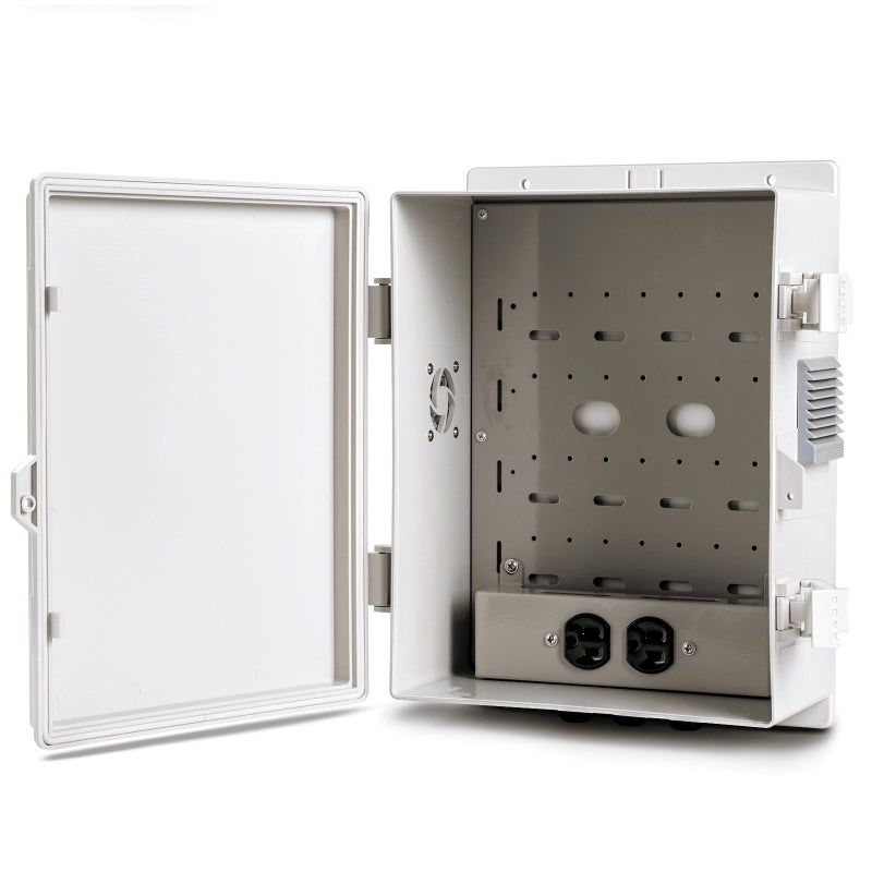 Namunanee Outdoor Electrical Junction Box ABS Water Resistant Enclosure with Internal Mounting Panel Hinged Cover 13 H 92 L 46 W Outlet