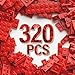 RWDTER 320 Piece Building Plate Bulk 8 Sizes of Mixed Classic Plate Parts Compatible with Lego and Other Brands Suitable for Boys and Girls Aged 6 Red - Image 2