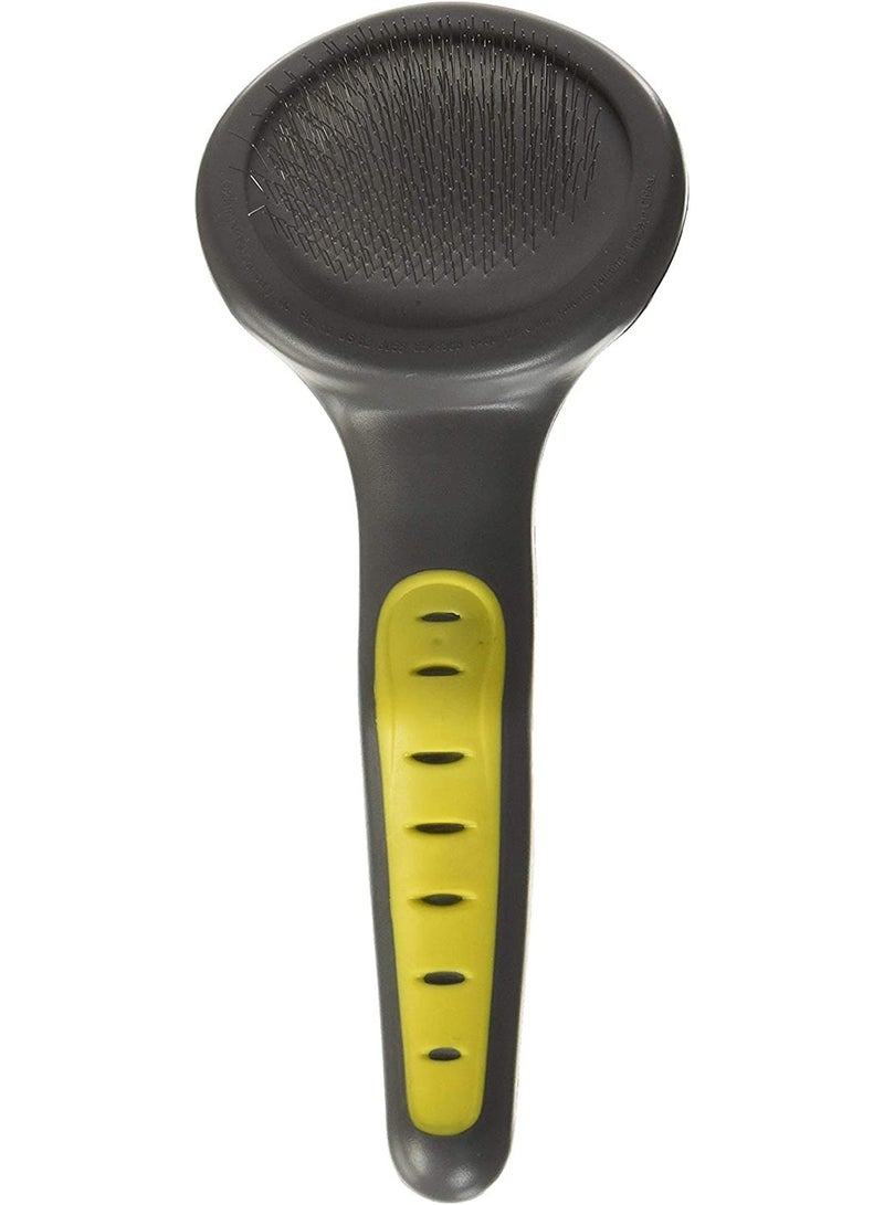 JW Pet Gripsoft Dog Soft Pin Slicker Brush with Non-Slip Rubber Grip (Angled Stainless Steel Tines) Small - Image 2