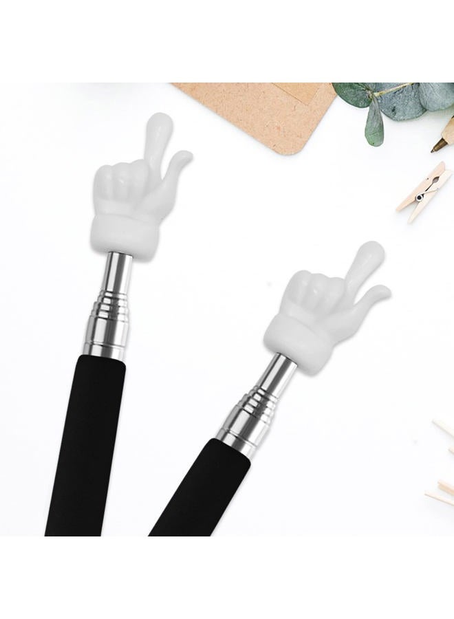 CANIPHA 2Pcs Telescopic Teachers Pointer, Extendable Hand Pointer Finger Pointer Stick, Mini Retractable Classroom Pointer for Elementary School Kindergarten Teacher, Classroom Supplies (Black) - Image 4