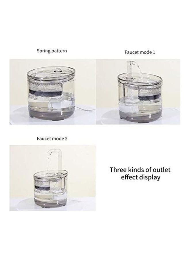 إسكدنيا نافورة آلية لشرب الماء للحيوانات الأليفة شفاف - Image 4