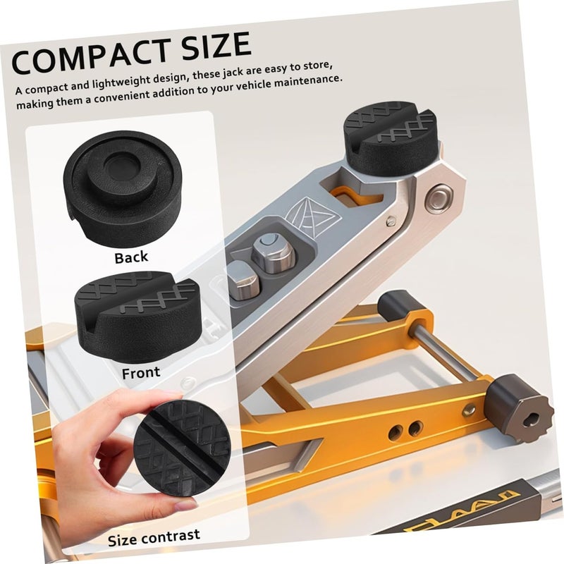 SUPVOX 4pcs Vehicle Jack Rubber Pad for Enhanced Safety and Stability High Hardness Strong Material Portable Design Compatible Floor and Rv - Image 3