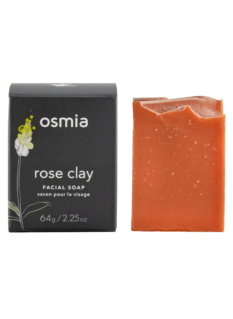 Osmia Organics - Osmia  Natural Rose Clay Facial Soap Bar  Clean Beauty For Healthy Skin 225 oz  64 g - Image 1