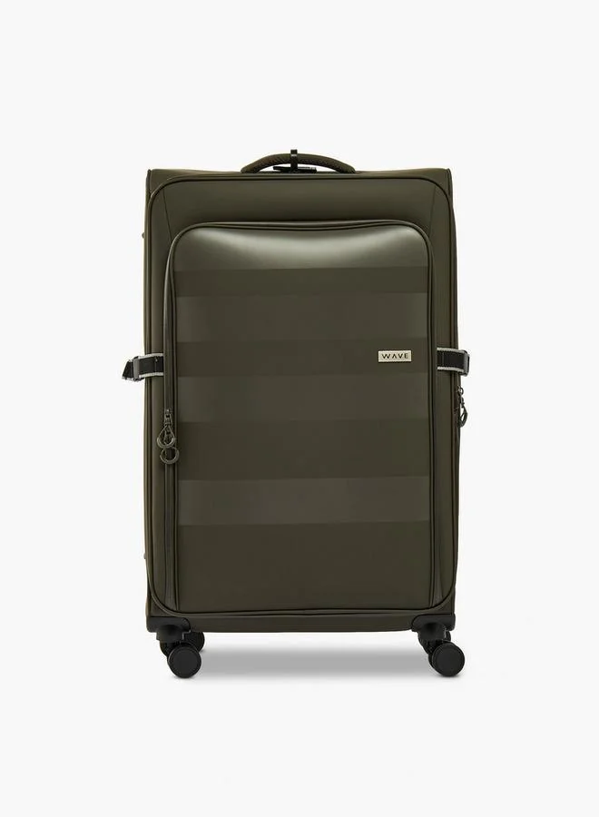 وايف حقيبة ترولي ناعمة مخططة بمقبض قابل للسحب