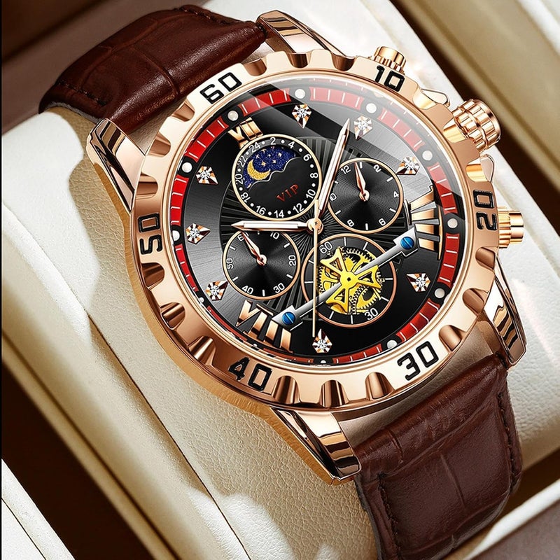 KASTWAVE Men’s Mechanical Watches for Business, Waterproof Automatic Timepieces, Stylish Work Chronograph, Durable Luxury Wristwatches for Office & Formal Occasions - Image 3