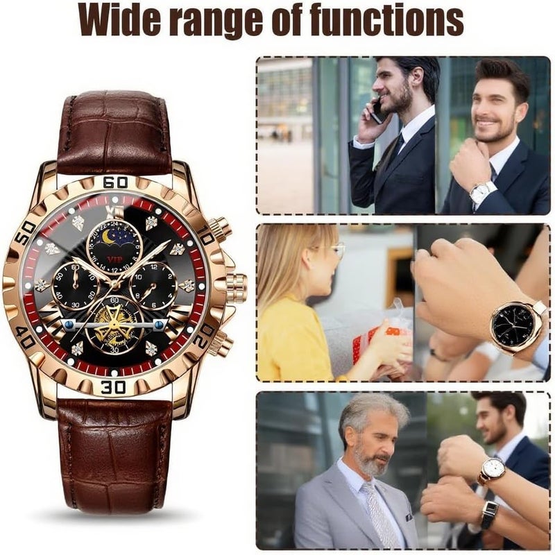 KASTWAVE Men’s Mechanical Watches for Business, Waterproof Automatic Timepieces, Stylish Work Chronograph, Durable Luxury Wristwatches for Office & Formal Occasions - Image 4