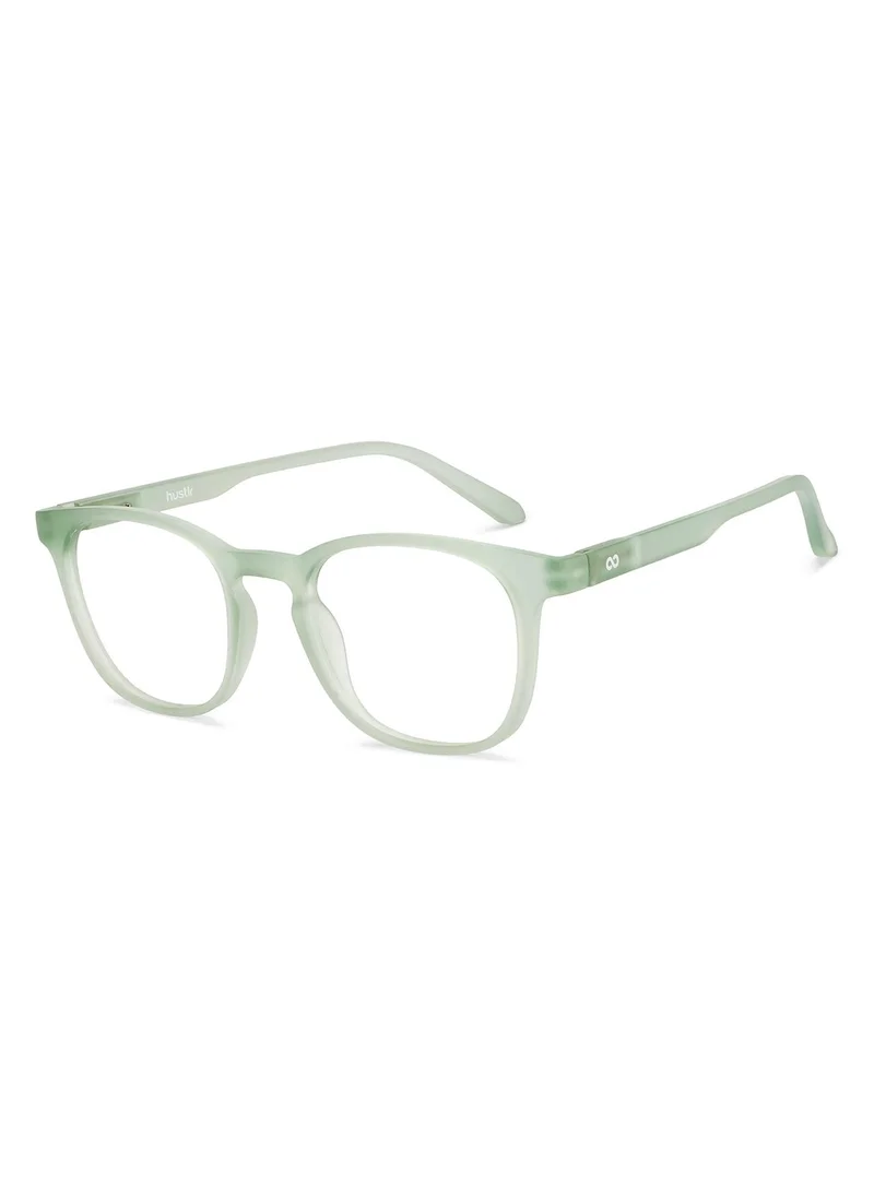 Lenskart Hustlr LENSKART BLU Hustlr | Peyush Bansal Glasses For Eye Protection From Digital Screens | Computer Glasses with Blue Cut & UV Protection | Lightweight Specs With Zero Power|Medium|Jade Green