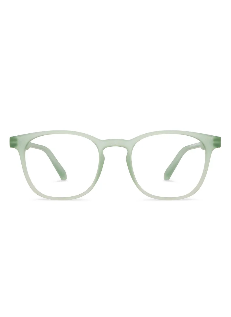 Lenskart Hustlr LENSKART BLU Hustlr | Peyush Bansal Glasses For Eye Protection From Digital Screens | Computer Glasses with Blue Cut & UV Protection | Lightweight Specs With Zero Power|Medium|Jade Green