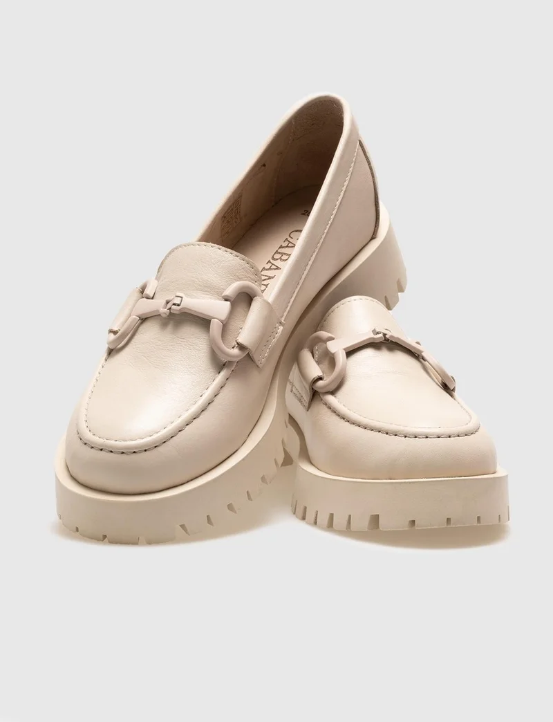كاباني Beige Buckle Women's Casual Shoes