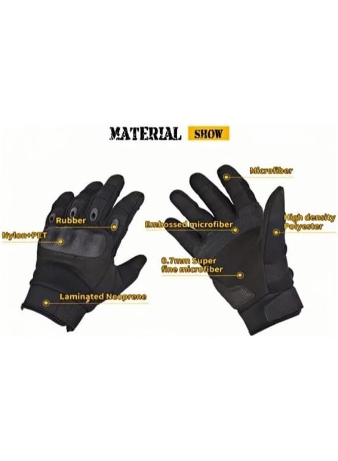 Tactical Gloves for Men, Fingerless Gloves Men for Airsoft Gun, Survival Gloves Combat Gloves Airsoft Gloves Driving Gloves Men Motorcycle Gloves for Men - Image 2