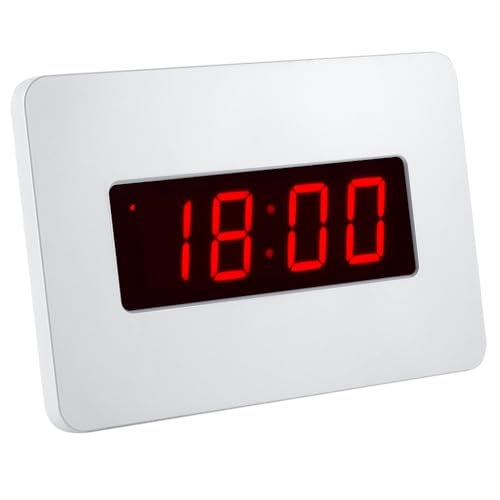 Timegyro Digital Wall Clock Battery Operated with LED Display, Wall Clock with Backlight, Table-top, Alarm, Brightness Adjustable,12/24Hr - Image 1