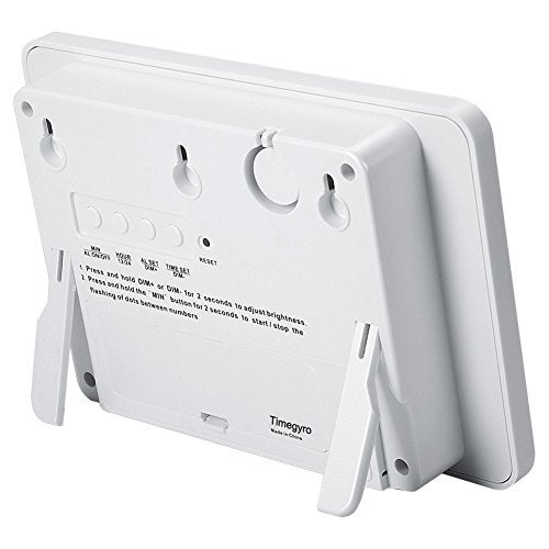 Timegyro Digital Wall Clock Battery Operated with LED Display, Wall Clock with Backlight, Table-top, Alarm, Brightness Adjustable,12/24Hr - Image 5