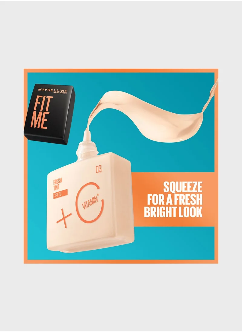 MAYBELLINE NEW YORK Fit Me Fresh Tint Spf 50 With Brightening Vitamin C - 10