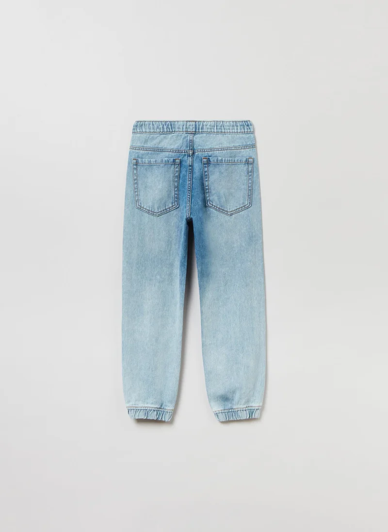 او في اس OVS Denim Joggers With Drawstring