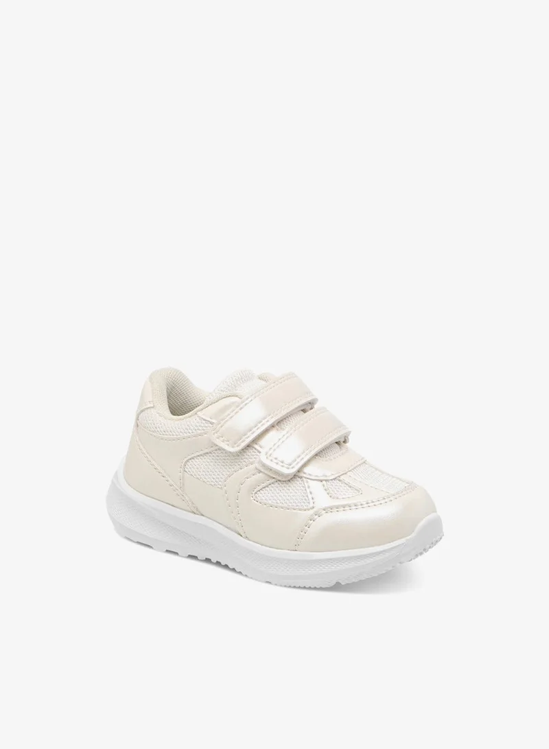 Barefeet Girls Panelled Sneakers with Hook and Loop Closure
