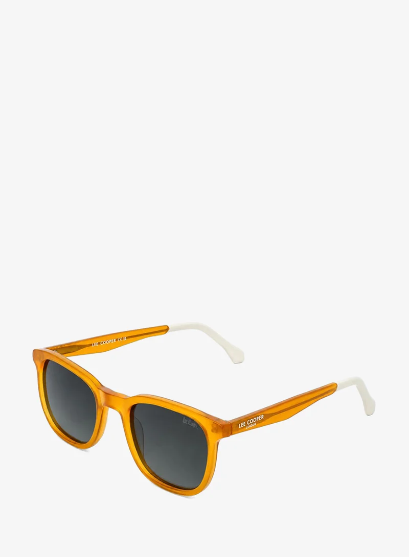 Lee Cooper Polarized Sunglasses Yellow Frame Green Mirror Lens 52mm  - LCM10753C1