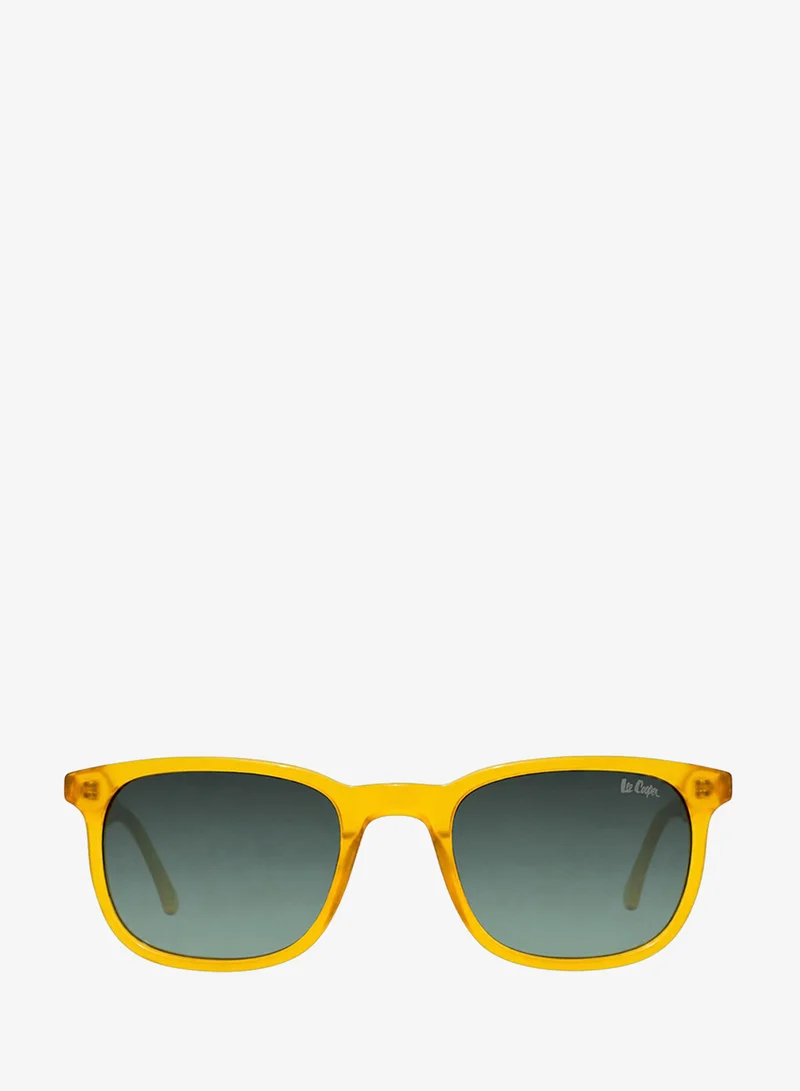 Lee Cooper Polarized Sunglasses Yellow Frame Green Mirror Lens 52mm  - LCM10753C1