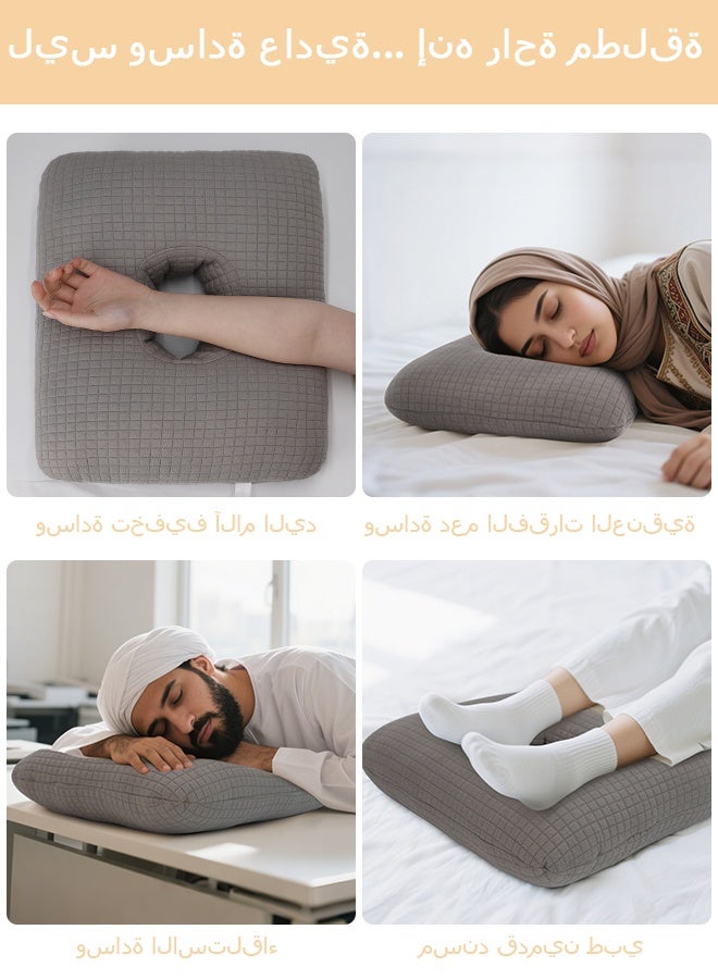 vocheer Hemorrhoid Pillow for Sitting, Tailbone Pain Relief Cushion, Donut Pillow for Hemorrhoids, Coccyx, Sciatica, Office Chair Seat Cushion for Back Discomfort Post Surgery Support, Space Gray  - Image 3