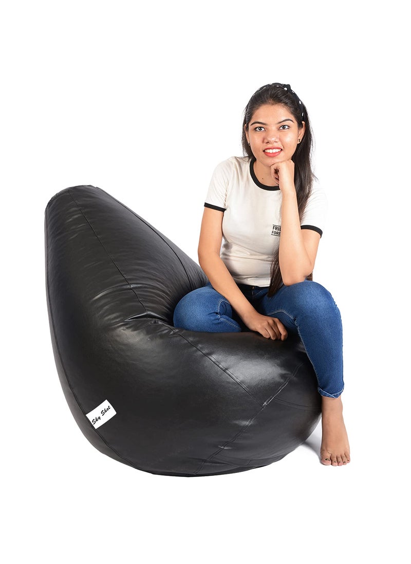 SKYSHOT Skyshot Classic Teardrop Shape Bean Bag Filled with BeansFillers XL Black  - Image 4