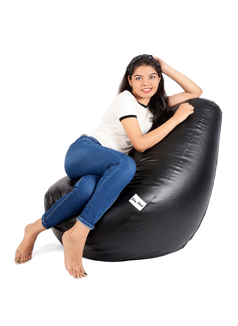 SKYSHOT Skyshot Classic Teardrop Shape Bean Bag Filled with BeansFillers XL Black  - Image 5